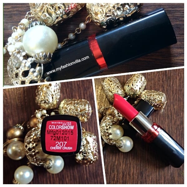 maybelline color show lipstick cherry crush 207