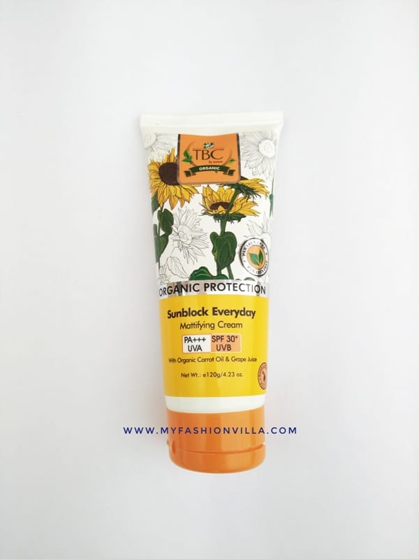 TBC Sunblock cream SPF 30+ review