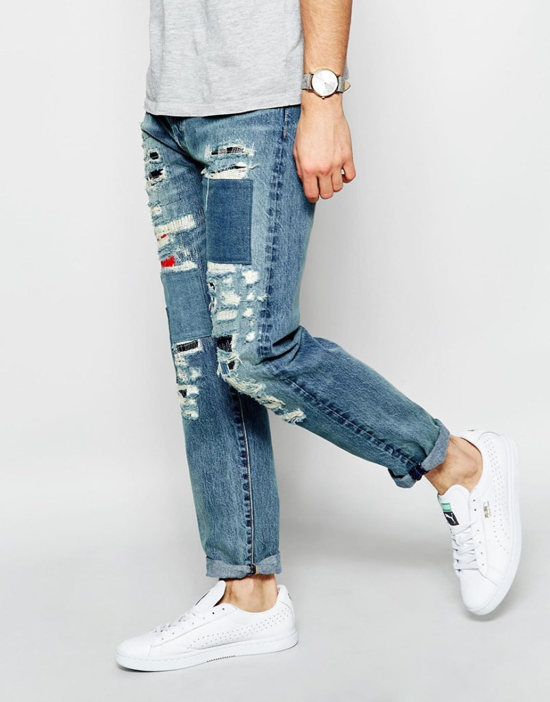 patched jeans