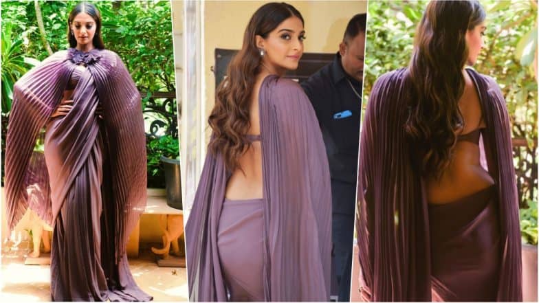 Sonam Kapoor Latest Cape Style Blouse