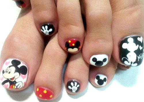 mickey mouse toe nail