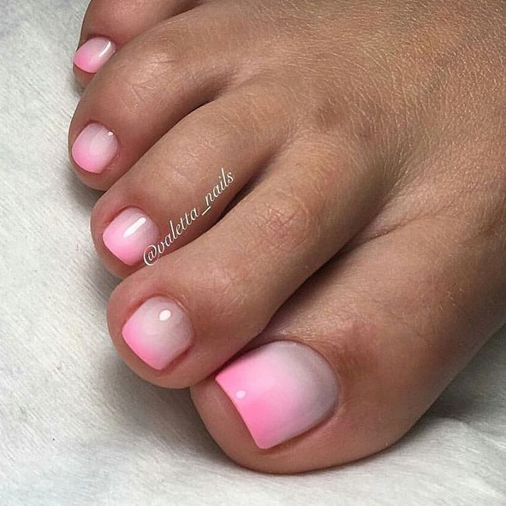 ombre toe nails