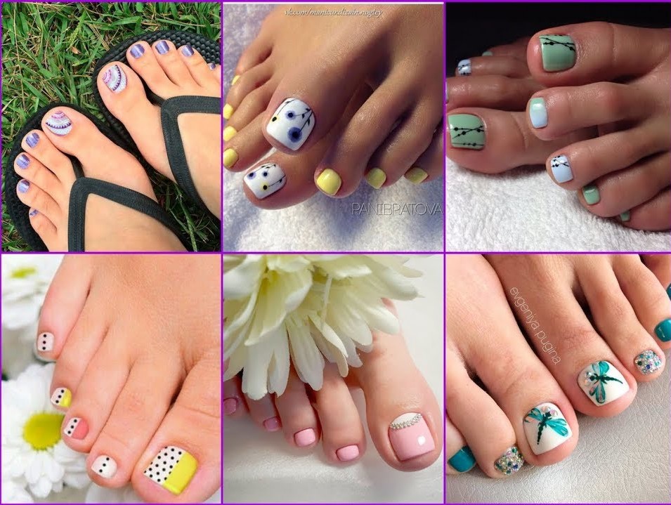 spring toe nail art